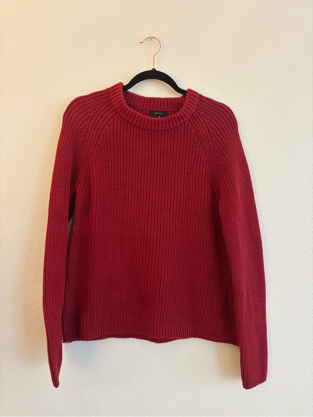 Quince 100% Organic Cotton Fisherman Crew Sweater size medium